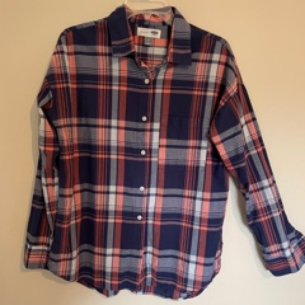 Plaid Boyfriend Style Button Down